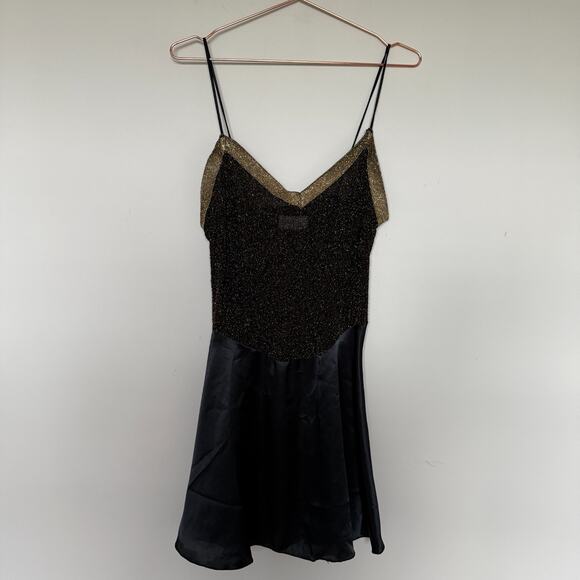 Intime of California VTG Womens Lingerie Dress L Babydoll Black Sexy Whimsigoth - Picture 2 of 7